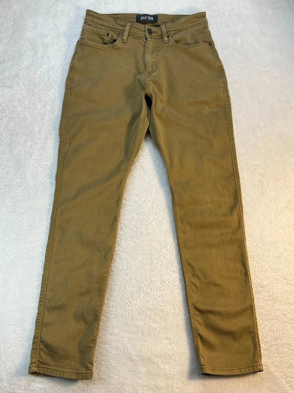 DU/ER No Sweat Relaxed Taper Jeans Mens 30x32 Tobacco Comfy Stretch Relaxed Fit